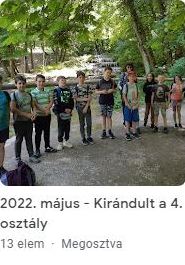 2022 majus Kirandult negyedik osztaly